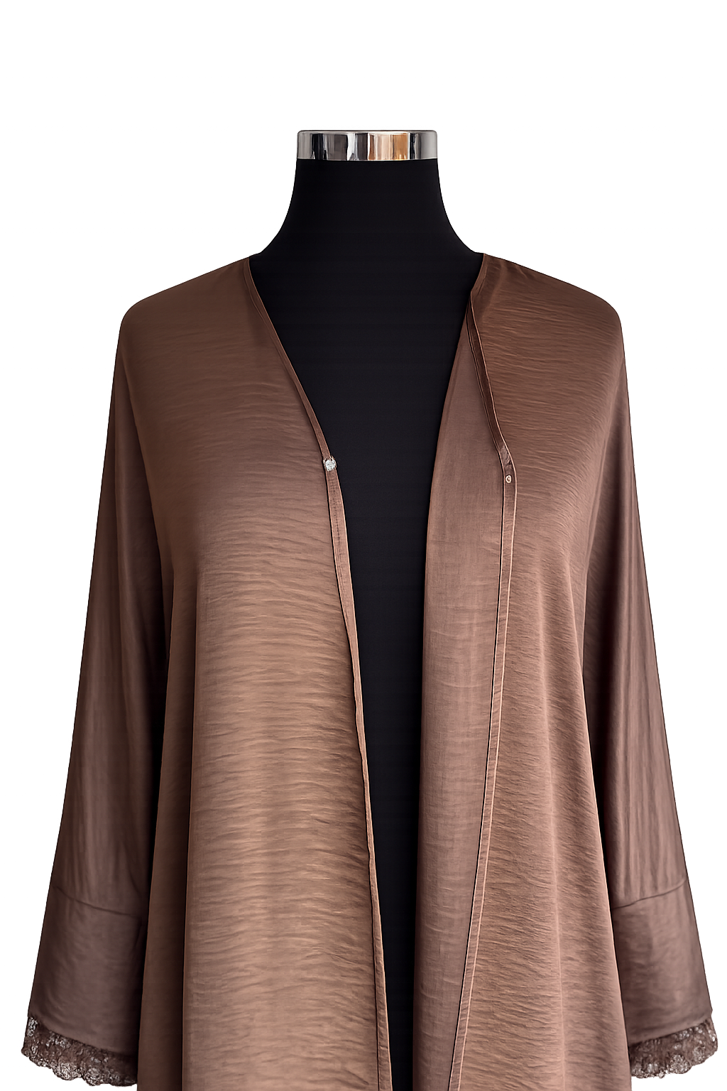 Qamari Open Lace Abaya | MOCHA