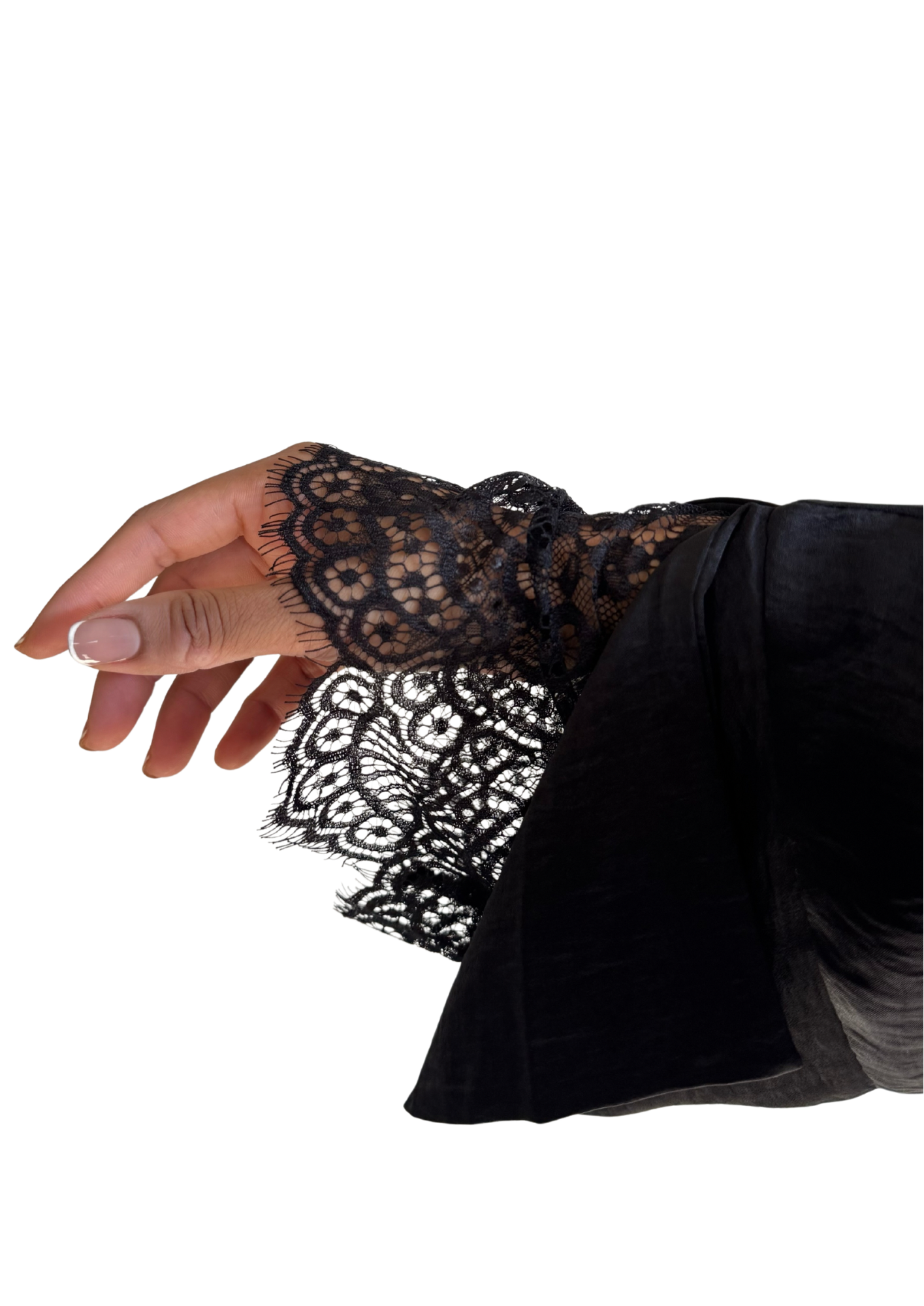Qamari Open Lace Abaya | ONYX