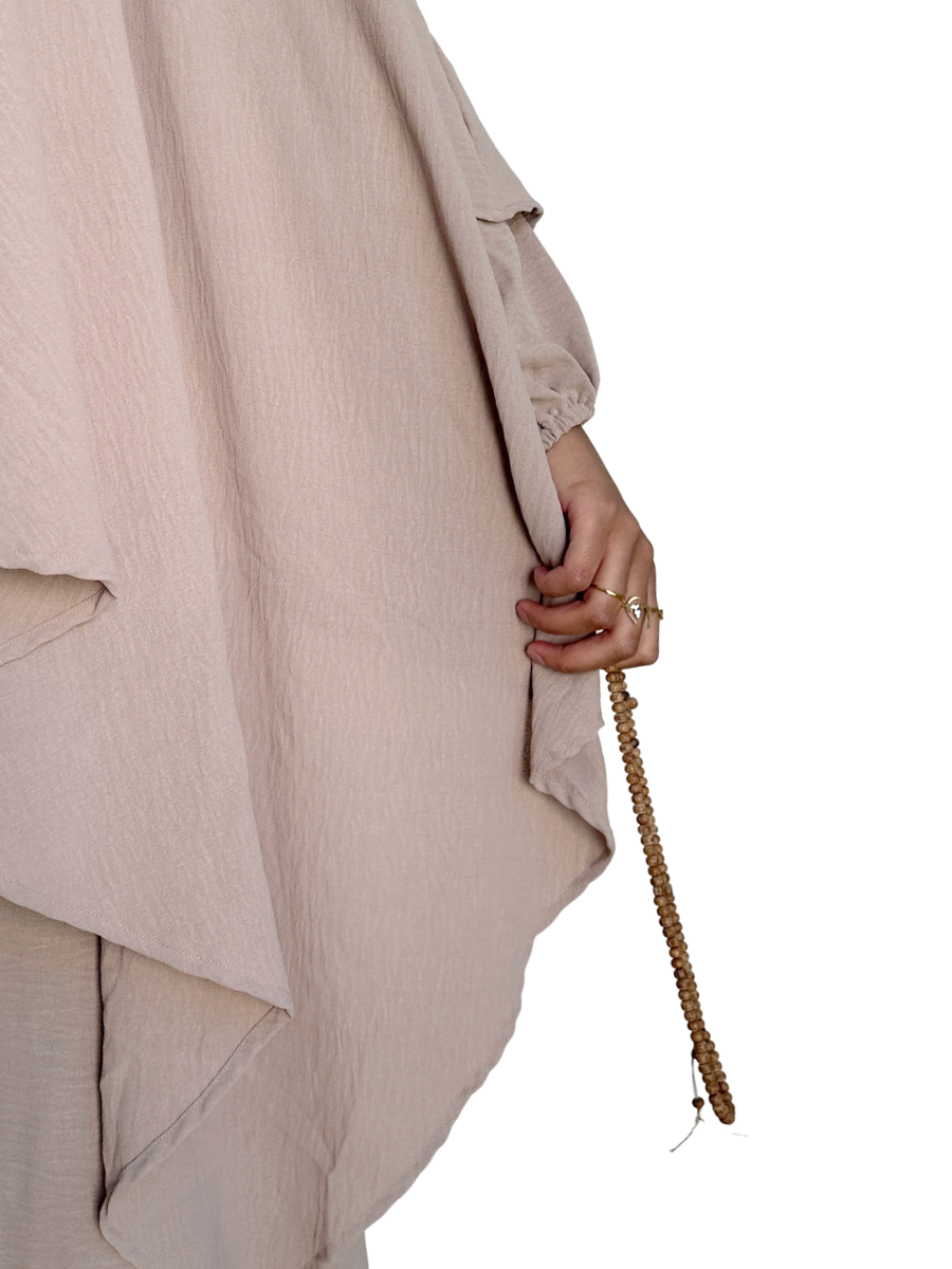 Lana Diamond Khimar | Ethereal Ecru