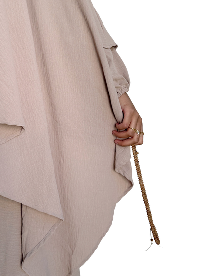 Lana Diamond Khimar | Ethereal Ecru