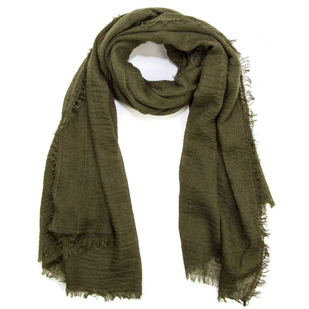 Cotton Crinkle Hijabs // KHAKI