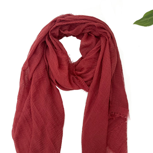 Cotton Crinkle Hijabs // CORAL