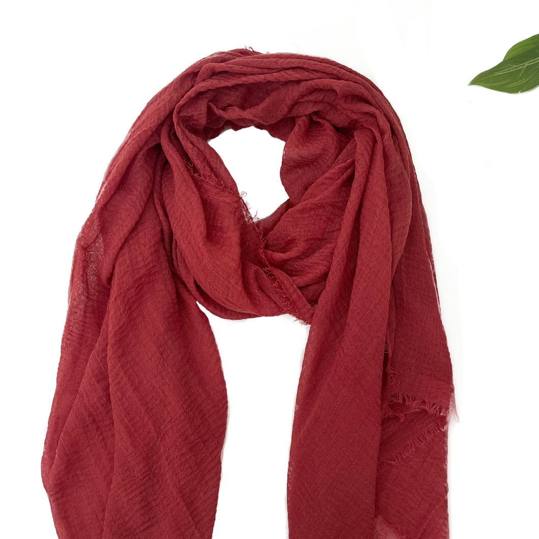 Cotton Crinkle Hijabs // CORAL