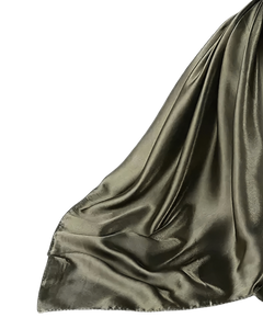 Plain Satin Square - Khaki