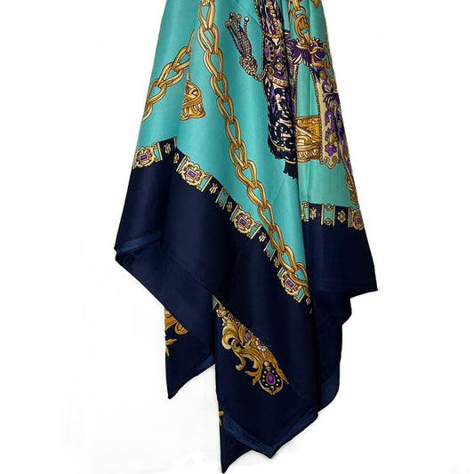 Luxe Maxi Silk Square | Royale BLEU
