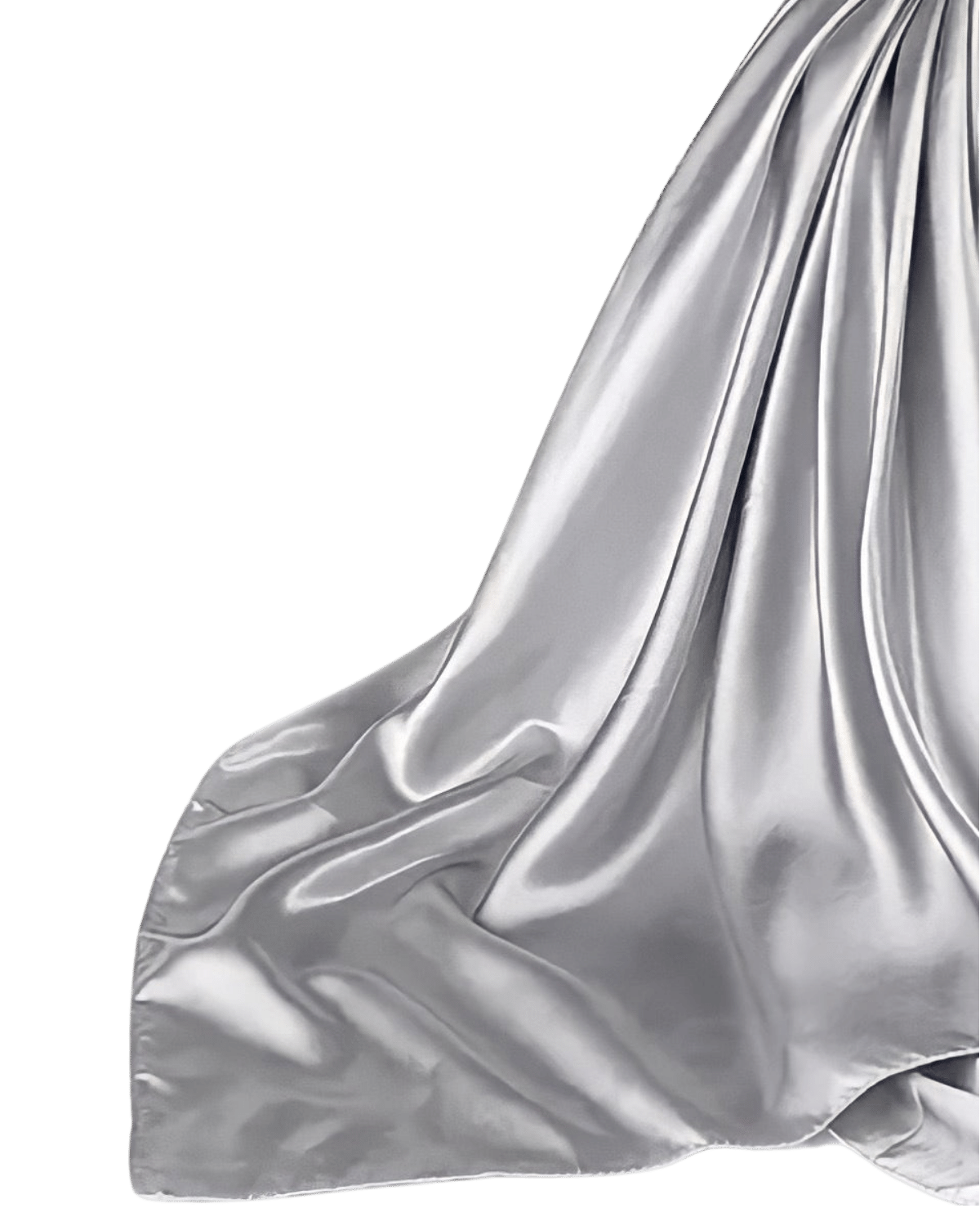 Plain Satin Square - Silver
