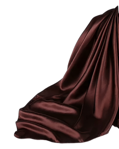 Plain Satin Square  - Cocoa