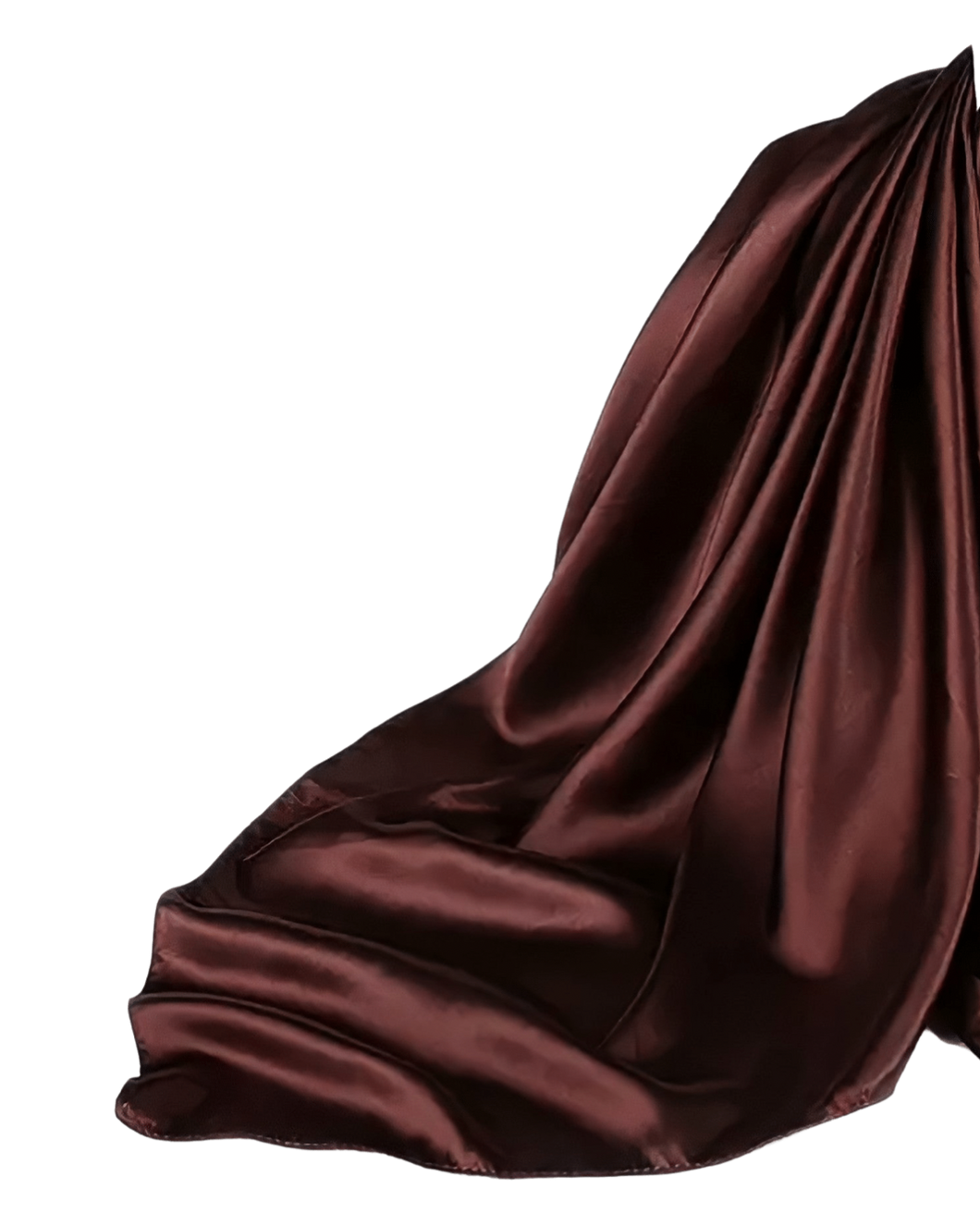 Plain Satin Square  - Cocoa