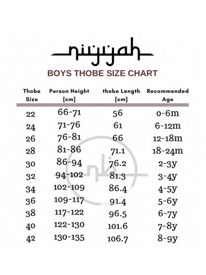 Boys/ Toddlers Omani Style Thobe
