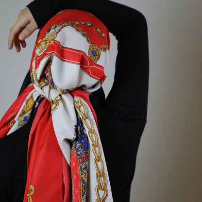 Luxe Maxi Silk Square | Royale RED